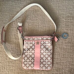 Coach Pink and Cream Crossbody Bag